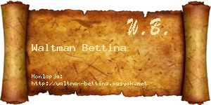 Waltman Bettina névjegykártya