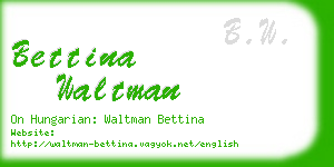 bettina waltman business card